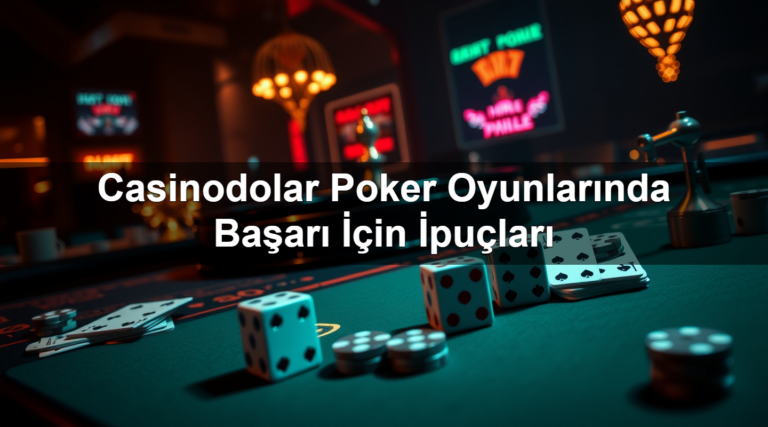 Casinodolar Poker Oyunlarında Başarı İçin İpuçları