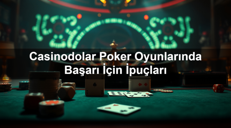 Casinodolar Poker Oyunlarında Başarı İçin İpuçları